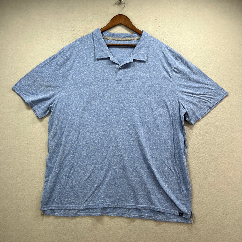 Threads 4 Thought Polo Shirt Mens XXXL Blue Heather Sustainable Organic Soft